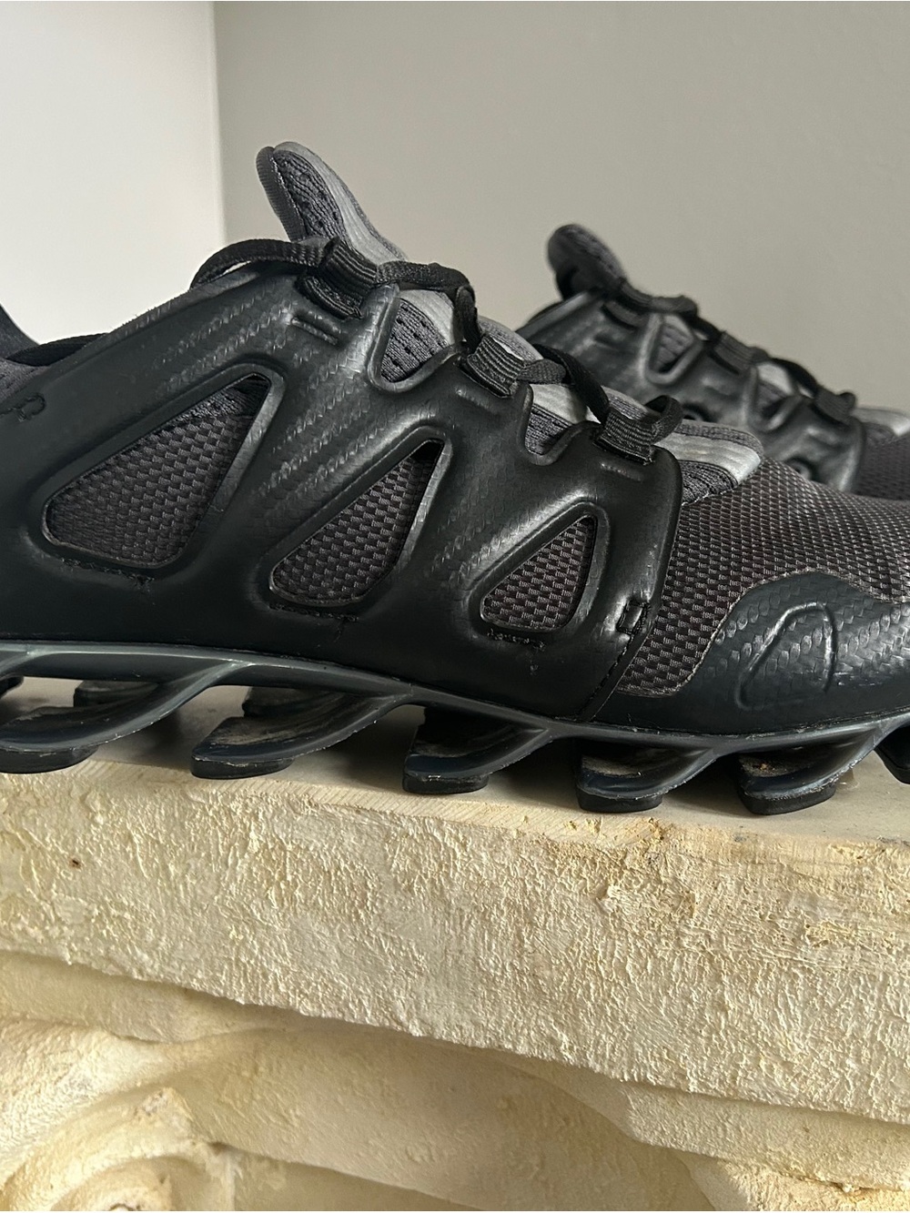 adidas Men’s Black and Gray Spring Blades Performance Sneakers - Picture 2 of 3